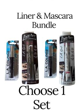 LA Colors Mascara & LA Girl Liner Bundle